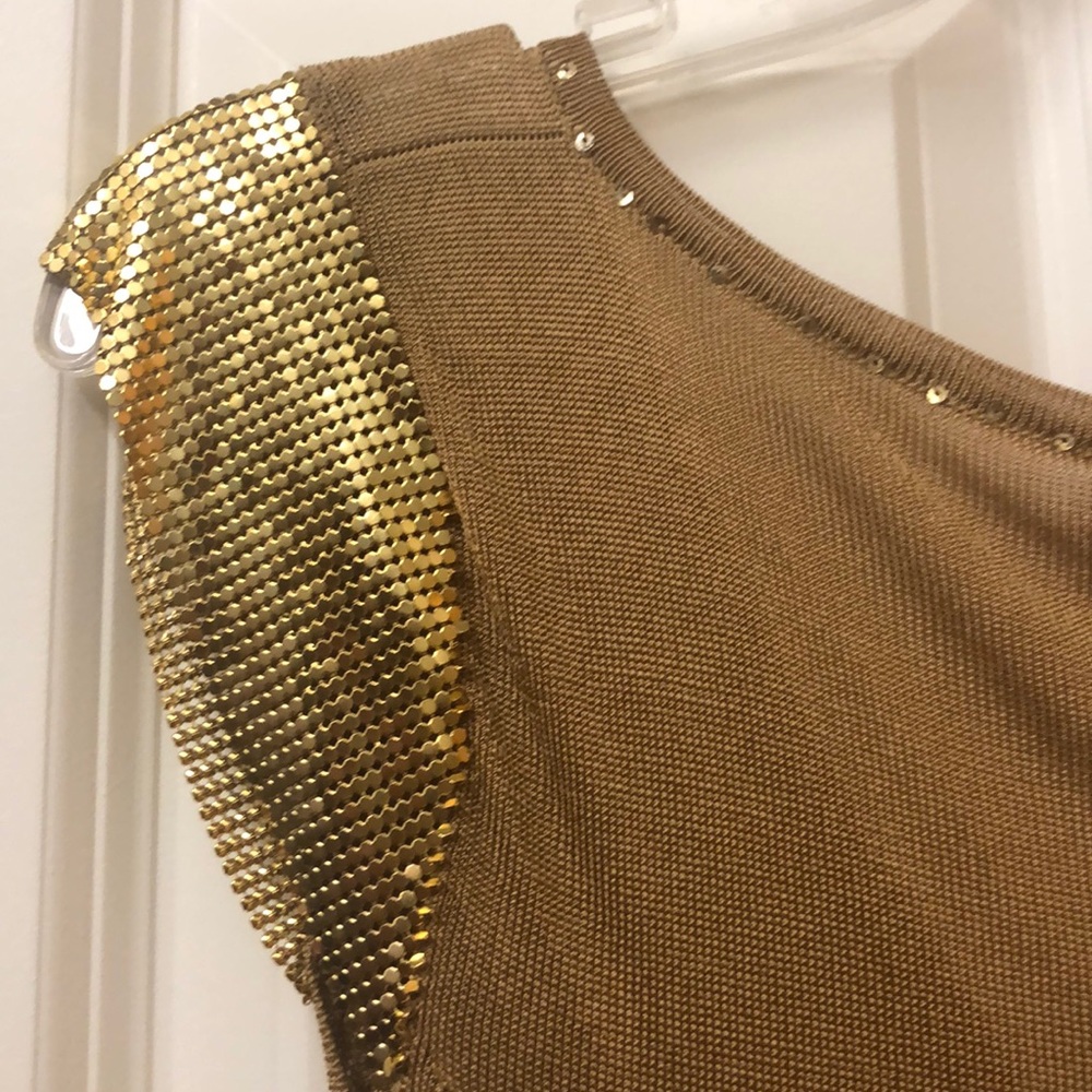 CHARLOTTE TARANTOLA gold shirt